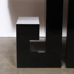 Art Deco Style Greek Key Console with Brass Pull and Drawer - 2909496