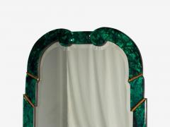 Art Deco Style Green Antiqued Beveled Glass Venetian Wall Mirrors 21st c  - 4485495