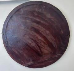 Art Deco Style Handmade White Black with Brass Inlay Round Mirror a Pair - 4022179