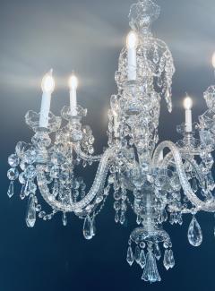 Art Deco Style Large Crystal Chandelier in the Manner of Waterford - 1655680