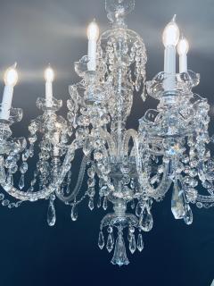 Art Deco Style Large Crystal Chandelier in the Manner of Waterford - 1655682