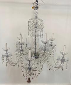 Art Deco Style Large Crystal Chandelier in the Manner of Waterford - 1655683