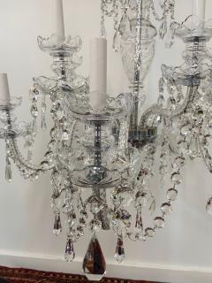 Art Deco Style Large Crystal Chandelier in the Manner of Waterford - 1655687