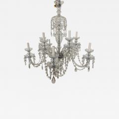 Art Deco Style Large Crystal Chandelier in the Manner of Waterford - 1666023