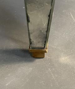 Art Deco Style Mirrored Circular Coffee Cocktail Low Table Distressed - 2994743