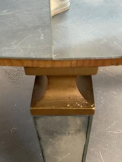 Art Deco Style Mirrored Circular Coffee Cocktail Low Table Distressed - 2994744