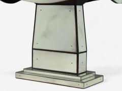 Art Deco Style Mirrored Console Tables Painted Wood Distressed Glass - 4479591