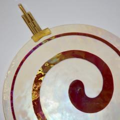 Art Deco Style Monumental Pair of Dark Red Ivory White Murano Glass  - 4334706