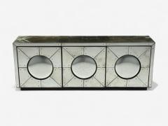 Art Deco Style Painted Wood Antique Glass Mirrored Sideboard or Credenza - 4442548