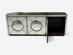 Art Deco Style Painted Wood Antique Glass Mirrored Sideboard or Credenza - 4442555