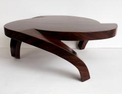 Art Deco Style Rosewood Coffee Table with an Unusual Sculptural Form 20th C - 4432336