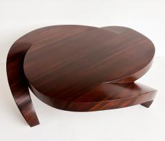 Art Deco Style Rosewood Coffee Table with an Unusual Sculptural Form 20th C - 4432429