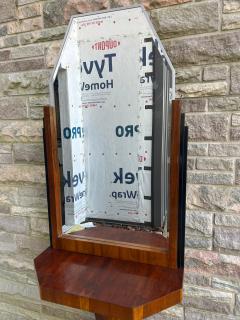 Art Deco Style Rosewood Veneer Hallway Mirror Console Table - 4561129