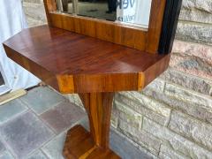 Art Deco Style Rosewood Veneer Hallway Mirror Console Table - 4561133