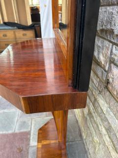 Art Deco Style Rosewood Veneer Hallway Mirror Console Table - 4561175