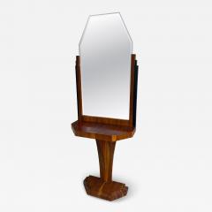 Art Deco Style Rosewood Veneer Hallway Mirror Console Table - 4561406