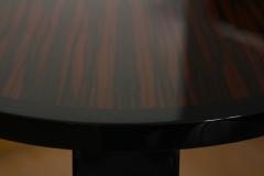 Art Deco Style Side Table Gueridon Macassar and Black Lacquer - 1071119