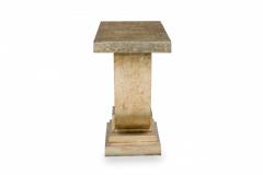 Art Deco Style Silver Gilded Crackle Finish Rectangular Console Table - 4171667