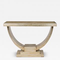 Art Deco Style Silver Gilded Crackle Finish Rectangular Console Table - 4198958