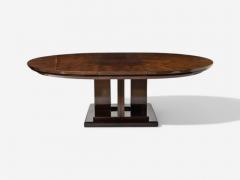 Art Deco Style Sunburst Mahogany Lacquer Dining Table Center Table 20th C  - 4023632