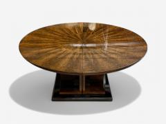 Art Deco Style Sunburst Mahogany Lacquer Dining Table Center Table 20th C  - 4023642