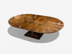 Art Deco Style Sunburst Mahogany Lacquer Dining Table Center Table 20th C  - 4023650