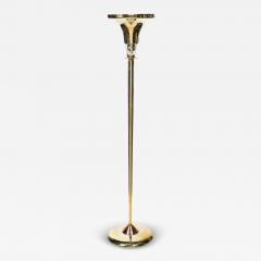 Art Deco Style Torchiere In Polished Brass W Copper Lucite Stacked Fittings - 4000405