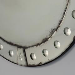 Art Deco Style Venetian Circular Wall Mirrors Antiqued Beveled Glass 21st C  - 3948879