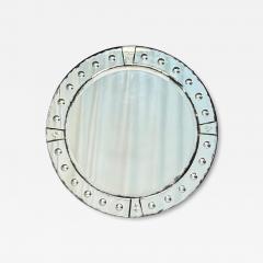 Art Deco Style Venetian Circular Wall Mirrors Antiqued Beveled Glass 21st C  - 4267151