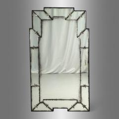 Art Deco Style Venetian Wall Mirrors Antiqued and Beveled Glass 21st C  - 3952766