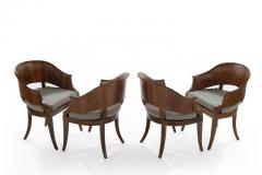 Art Deco Style Walnut Armchairs c 1940s - 1953761