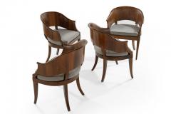 Art Deco Style Walnut Armchairs c 1940s - 1953764