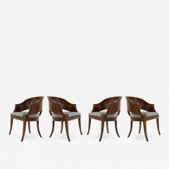 Art Deco Style Walnut Armchairs c 1940s - 1955336
