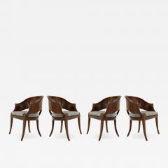 Art Deco Style Walnut Armchairs c 1940s - 1955336