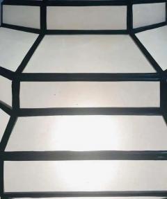 Art Deco Style White Milk Glass Handmade Chandelier Pendant or Lantern - 2912080