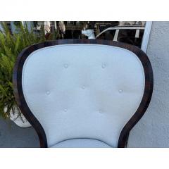 Art Deco Style William Switzer Macassar Ebony Butterfly Wing Back Chair - 4045844