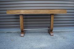 Art Deco Style Zebrawood Console Table - 927919