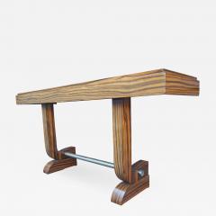 Art Deco Style Zebrawood Console Table - 950754