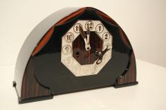 Art Deco Table Clock Makassar and Nickel Netherlands circa 1925 - 2903752