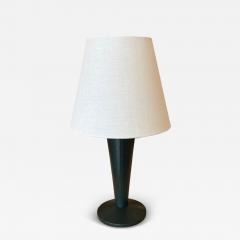 Art Deco Table Lamp in Hermes Green Leather Manner of Jacques Adnet 1940 - 4790578