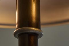 Art Deco Table Lamp in Nickel Plated and Bronzed Brass 1930s - 4677423