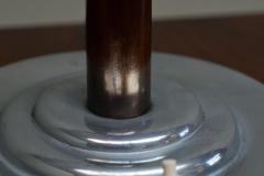 Art Deco Table Lamp in Nickel Plated and Bronzed Brass 1930s - 4677436