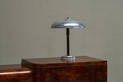 Art Deco Table Lamp in Nickel Plated and Bronzed Brass 1930s - 4677460