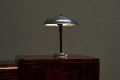 Art Deco Table Lamp in Nickel Plated and Bronzed Brass 1930s - 4677472