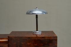 Art Deco Table Lamp in Nickel Plated and Bronzed Brass 1930s - 4677509