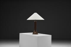 Art Deco Table Lamp with Copper Stem Base Europe First Half of the 20th Century - 4717680