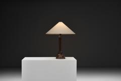 Art Deco Table Lamp with Copper Stem Base Europe First Half of the 20th Century - 4717681