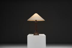 Art Deco Table Lamp with Copper Stem Base Europe First Half of the 20th Century - 4717683