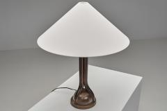 Art Deco Table Lamp with Copper Stem Base Europe First Half of the 20th Century - 4717689