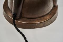 Art Deco Table Lamp with Copper Stem Base Europe First Half of the 20th Century - 4718916